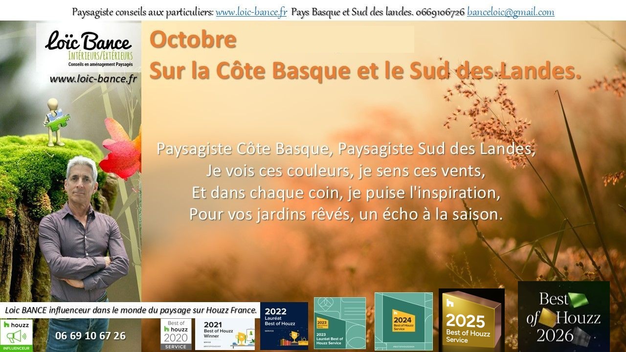 Po�me des paysages d'octobre au Pays Basque et des Landes par Anglet paysages 