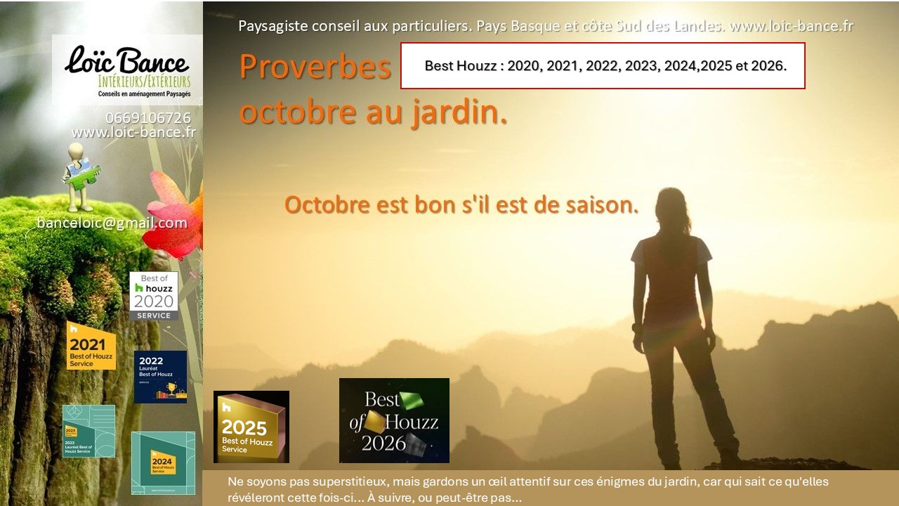 Proverbes d'octobre au jardin par Anglet-paysages