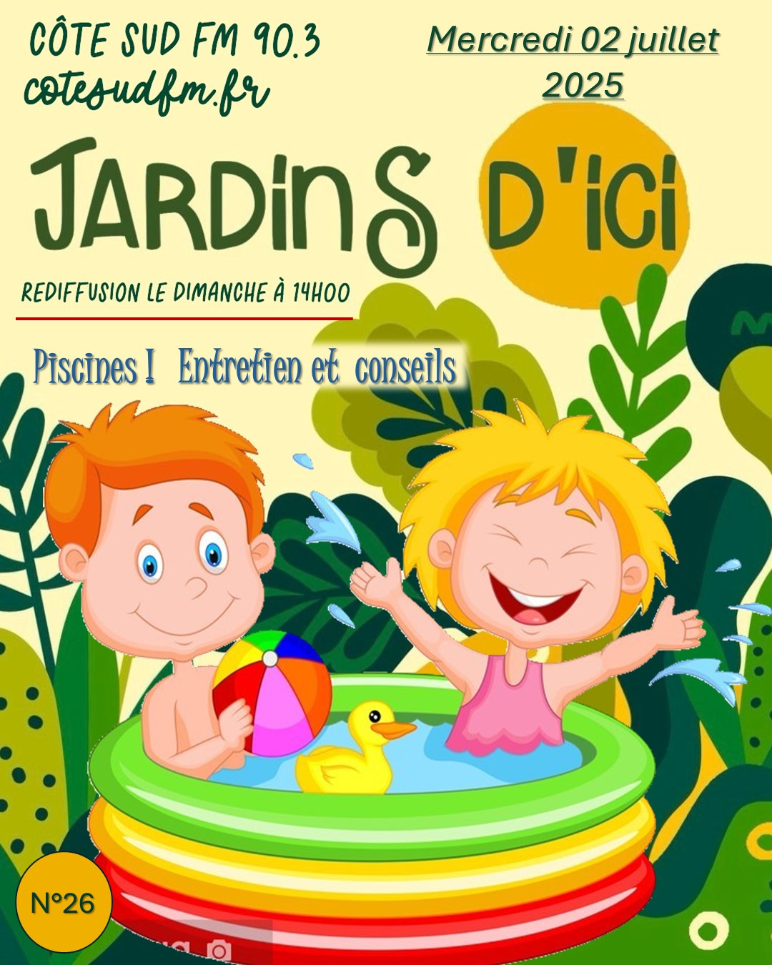 Piscines Landes; Piscines Pays basque; Crations piscines; Entretien piscines; Radio d'ici; jardins; Cote Sud FM; Loc BANCE; Concepteur de jardins; Paysagiste conseils; Ahetze; Anglet; 