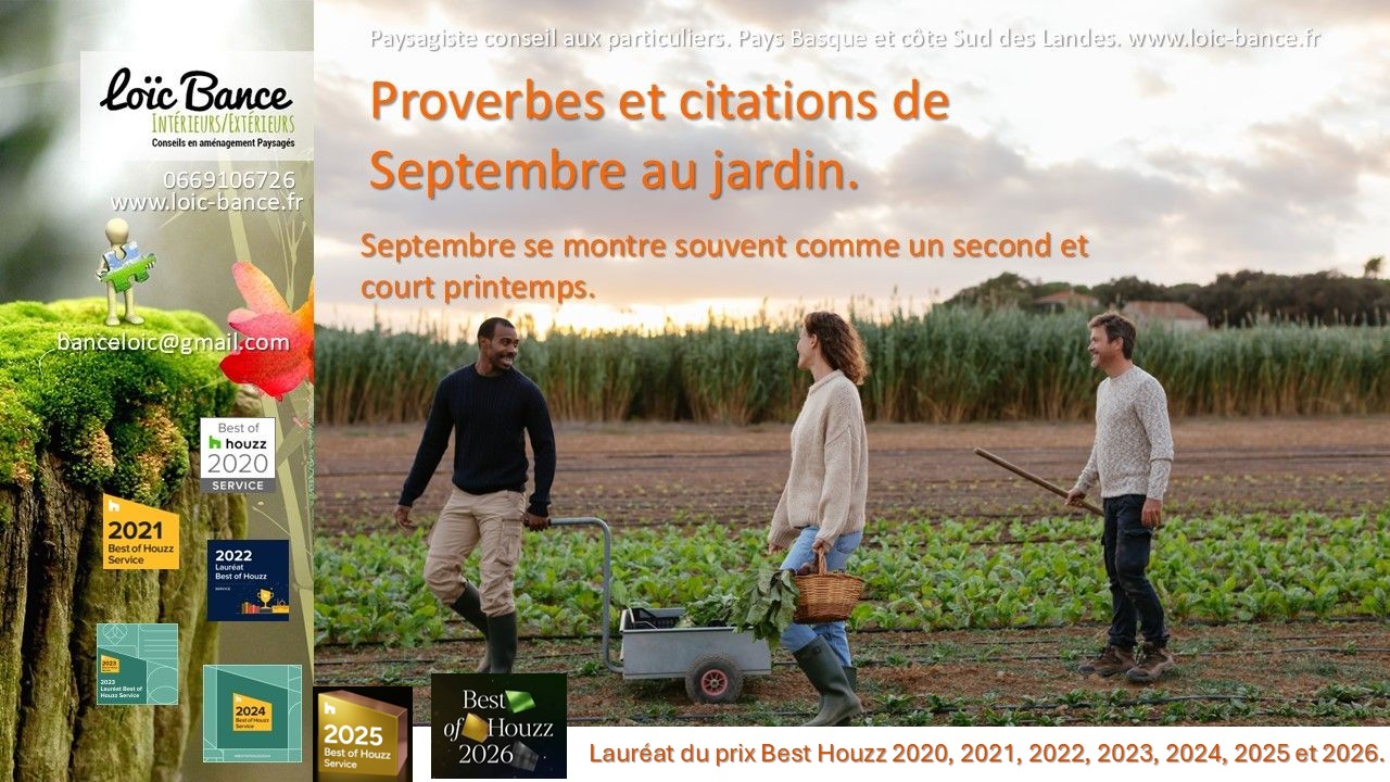 Proverbes, citations et dires des anciens en septembre au jardin.