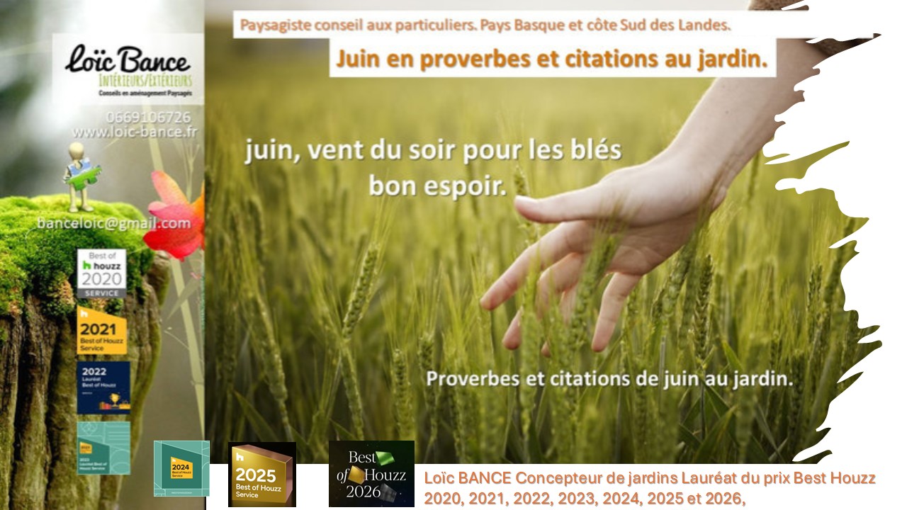 Juin en proverbes et citations. Anglet paysages